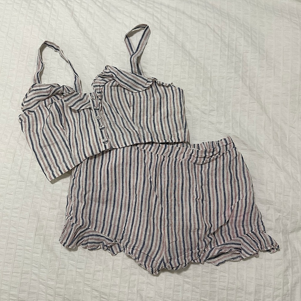 Matching Set - Red,White, Blue Stripe